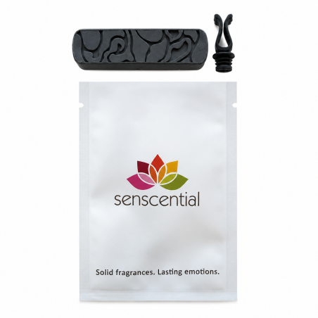 Kit de ambientador sólido rectangular negro para coche | Fragancia y clip de ventilación | senscential